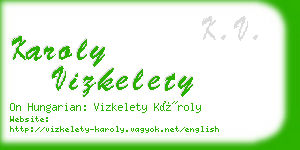 karoly vizkelety business card